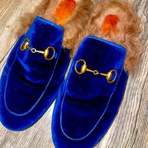 Gucci Princeton Horsebit Accent Mules
